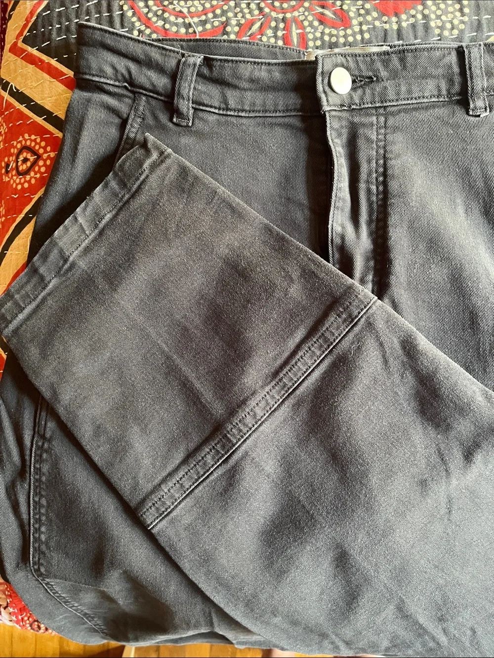 Barrel Leg black canvas utility jean - Picture 3 of 4